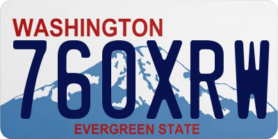 WA license plate 760XRW