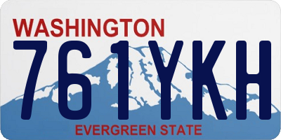 WA license plate 761YKH