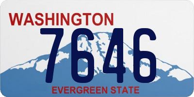 WA license plate 7646