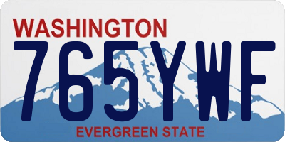 WA license plate 765YWF