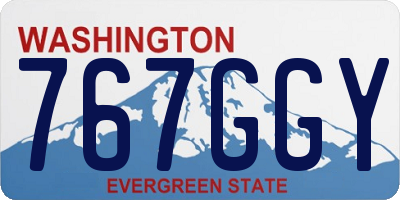 WA license plate 767GGY