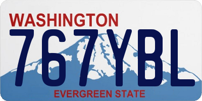 WA license plate 767YBL