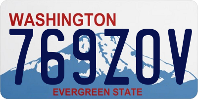 WA license plate 769ZOV