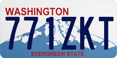 WA license plate 771ZKT