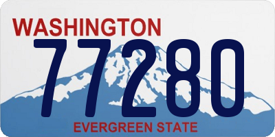 WA license plate 77280