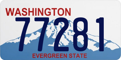 WA license plate 77281