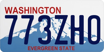 WA license plate 773ZHO