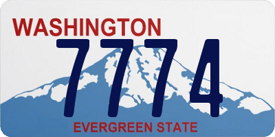 WA license plate 7774