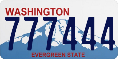 WA license plate 777444