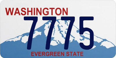 WA license plate 7775