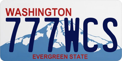 WA license plate 777WCS