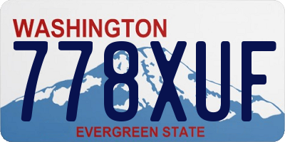 WA license plate 778XUF