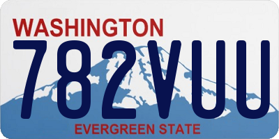 WA license plate 782VUU