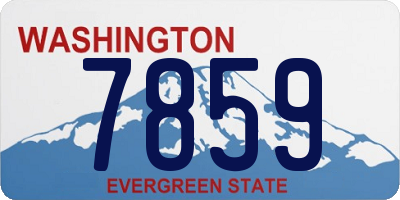 WA license plate 7859