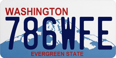 WA license plate 786WFE