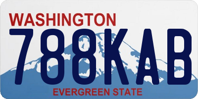 WA license plate 788KAB