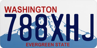 WA license plate 788XHJ