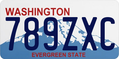 WA license plate 789ZXC