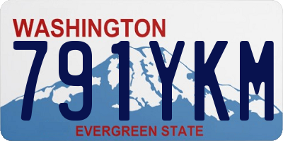 WA license plate 791YKM