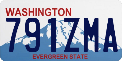 WA license plate 791ZMA