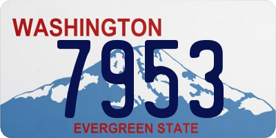 WA license plate 7953