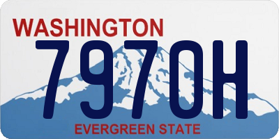 WA license plate 7970H