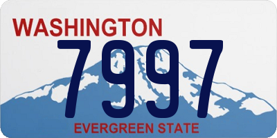 WA license plate 7997