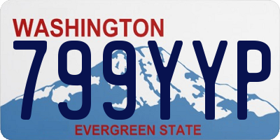 WA license plate 799YYP