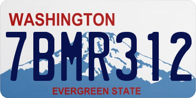 WA license plate 7BMR312