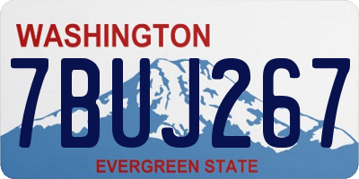 WA license plate 7BUJ267