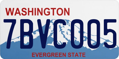 WA license plate 7BVC005