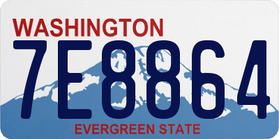 WA license plate 7E8864