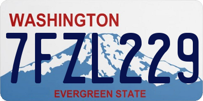 WA license plate 7FZL229