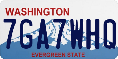 WA license plate 7GA7WHQ