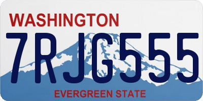 WA license plate 7RJG555