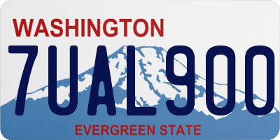 WA license plate 7UAL900