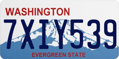 WA license plate 7XIY539