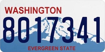 WA license plate 8017341