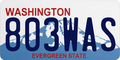 WA license plate 803WAS