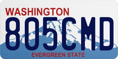 WA license plate 805CMD