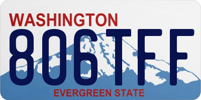 WA license plate 806TFF