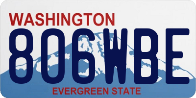 WA license plate 806WBE