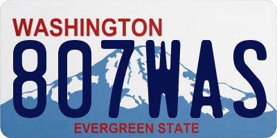 WA license plate 807WAS