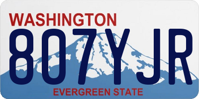 WA license plate 807YJR