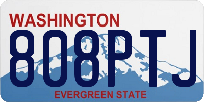 WA license plate 808PTJ