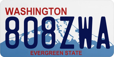 WA license plate 808ZWA