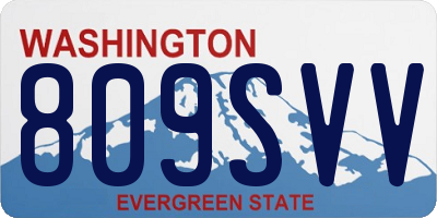 WA license plate 809SVV