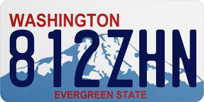 WA license plate 812ZHN