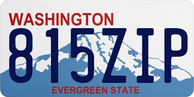 WA license plate 815ZIP