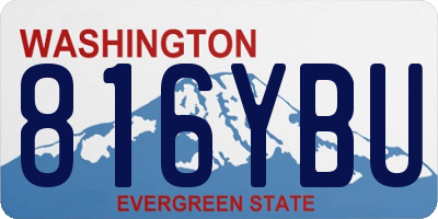 WA license plate 816YBU